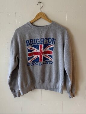 Rich & Famous | Brighton London Graphic Sweatshirt Casual Retro Style | Medium